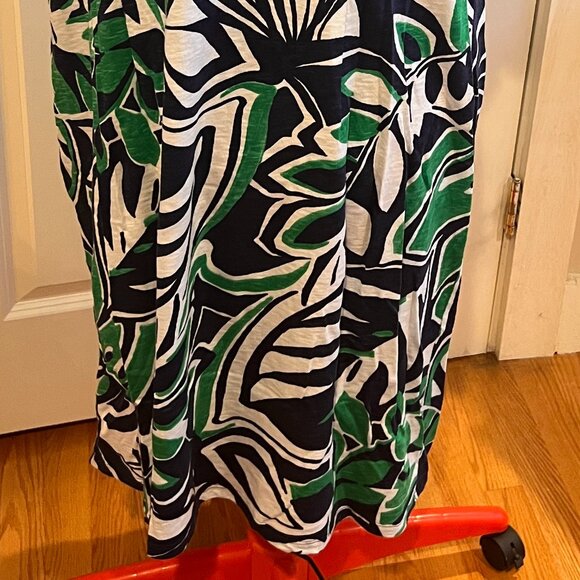 NWT Talbots Nantucket Slub Short Sleeve Shift Dress - Expressive Palms Womens 2X - Picture 4 of 6